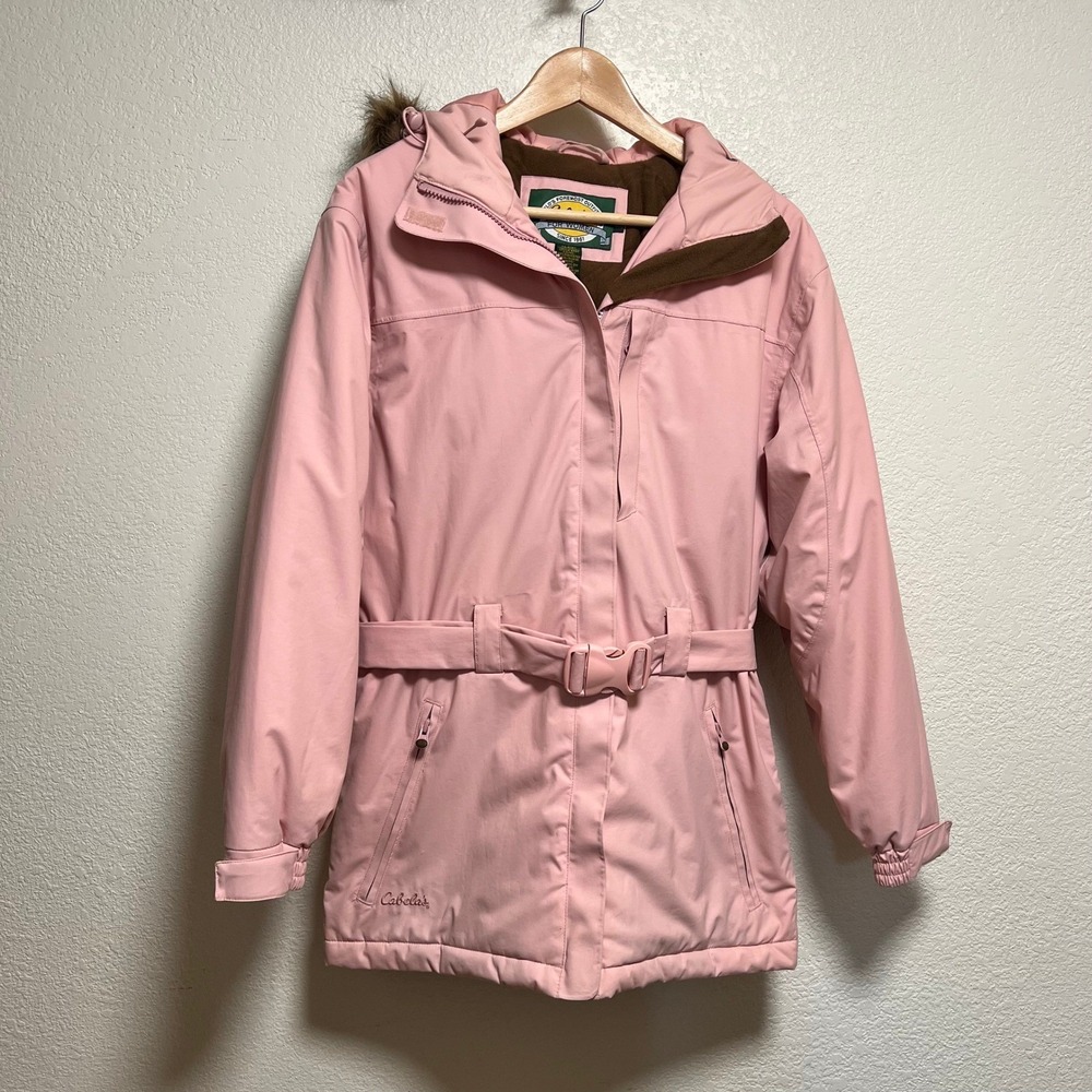 Cabela's Ski Snow Hooded Pink Jacket Parka Women Size‎ S